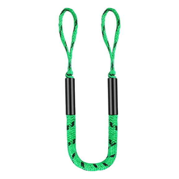 dgysar [Marine Grade] 4 Foot Heavy Duty Bungee Dock Lines Elastic Mooring Rope with Hooks for Boats Kayaks Jet Ski RV Motorcycle Towing Green 1-Pack