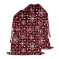 thumbnail image 2 of Christmas Bags Drawstring,Red and Black Christmas Snowflake Pattern Large Xmas Christmas Gift Bags,Reusable for Xmas and New Year Party Favors and Supplies,27.6" X 19.7", 2 of 6