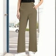 thumbnail image 5 of Jalioing Girls High Waist Trousers Casual Dressy Straight Leg Pants with Pocket Kids Solid School Uniform Pants, 5 of 9