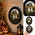 thumbnail image 3 of Spooky Ghost Halloween Oval Wall Art Framed Dark Academia Decor, 3 of 4