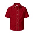 thumbnail image 3 of Kiijoy Boys Short Sleeve Button Up Shirt Summer Casual Lightweight Shirt Top, 9-10 Years, 3 of 3
