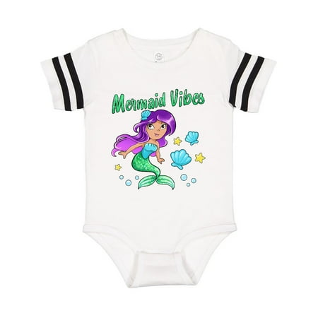 

Inktastic Mermaid Vibes- cute mermaid with green tail Gift Baby Girl Bodysuit