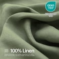 thumbnail image 2 of Simple&Opulence 100% Linen Sheet Set Solid Color-4 Pcs Washed French Linen Bed Sheets(1 Flat Sheet,1 Fitted Sheet,2 Pillowcases)-Breathable Bedding Set (Sage Green, King), 2 of 8