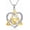 Style-1, variant on Natural Diamond Heart Necklace for Women,14K Yellow Gold Plated 925 Sterling Silver Irish Trinity Knot Celtic Pendant Necklaces Mother's Day Birthday Gifts for Mom Wife 18"+2"