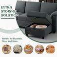 thumbnail image 4 of Sobaniilo 79.1" Sectional Sofa with Movable Storage Ottoman, L-Shaped Convertible Sofa Couch for Small Living Room, Dark Gray, 4 of 9