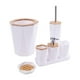 thumbnail image 2 of Juego de accesorios de baño Juego completo de accesorios de baño Jabonera Vaso para cepillo de dientes Blanco, 2 of 9