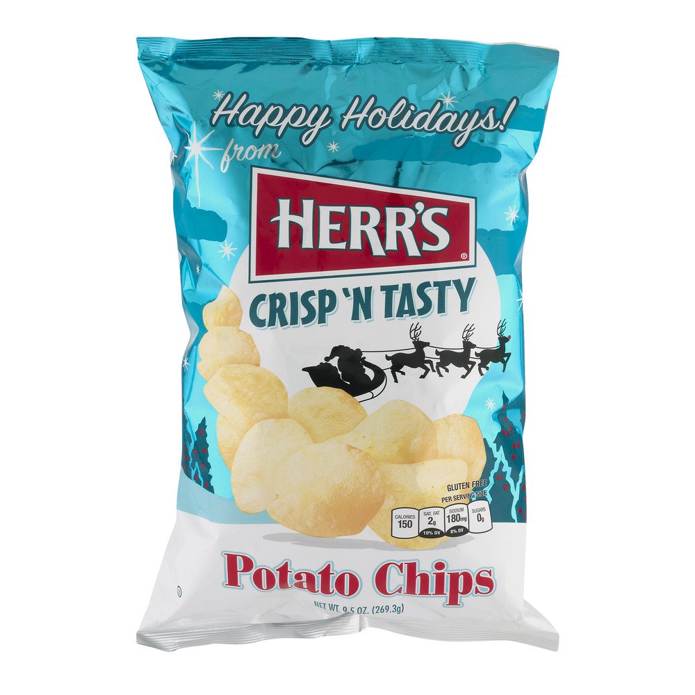 Herr's Crisp 'N Tasty Potato Chips, 9.5 Oz.