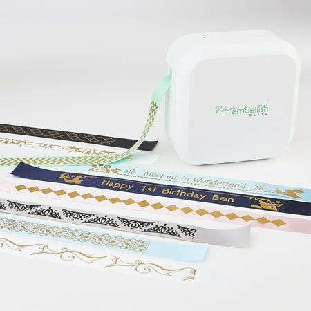 Brother - P-touch Embellish ELITE Bluetooth Ribbon and Tape Printer - White