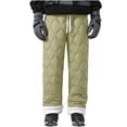 thumbnail image 6 of Men's Packable Winter Snow Pants Warm Down Puffer Thickened Fleece Lined Quilted Waterproof Ski Trousers, 6 of 7
