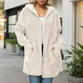 thumbnail image 2 of NAFUU Women's Full Zip Fleece Jacket Winter Warm Coat Double Hooded Cardigan Windproof Fleece Jackets With Drawstring Pockets Women Warm Coats, 2 of 4