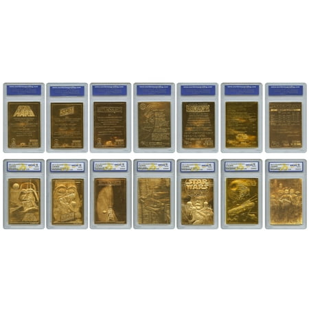 STAR WARS 1996 Original Genuine 23KT Gold Cards - Graded Gem-Mint 10 - SET OF (Best Injustice Gold Cards)