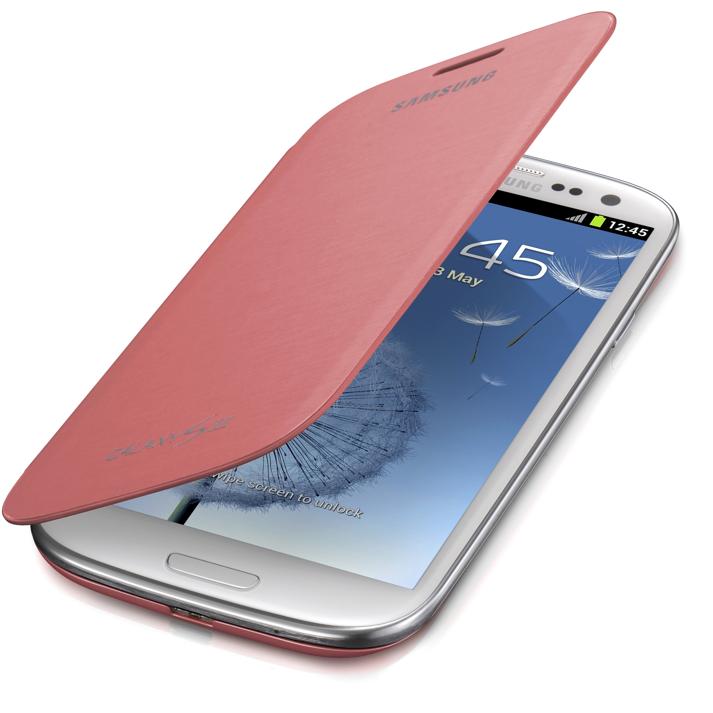 Samsung Flip Cover EFC-1G6FPE - Flip cover for cell phone - pink - for Galaxy  S III - Walmart.com