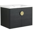 thumbnail image 4 of 28 Inch Wall Mounted Bathroom Vanity | Ample Two - door Storage for Bathroom | Three - layer Glazed Ceramic Basin | Scratch & Water - Resistant Vanity Surface, 4 of 7