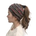 thumbnail image 2 of Babysbule Hats for Women Winter And Winter Knitted Headband Horsetail Hat Wool Headband Pullover Hat, 2 of 5