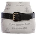 thumbnail image 2 of Women's Litchi Veined Double Stitch Double Hole Tapered Leather Belt, 2 of 6
