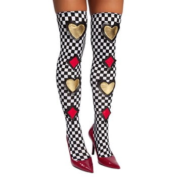 Adult Heart Shaped Decals Stockings