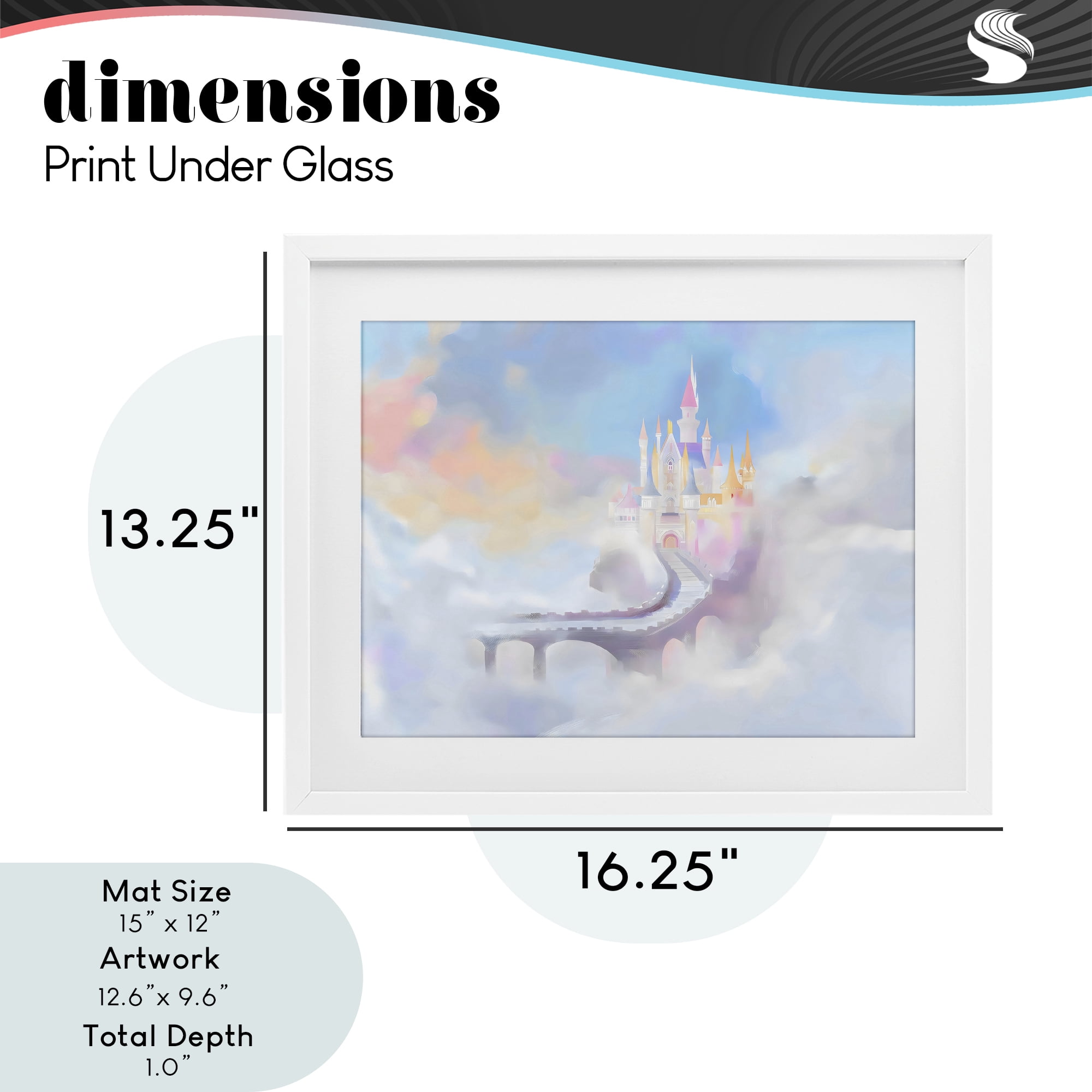 Stupell Industries Enchanted Bridge To Castle White Framed Print Under Glass, design by Arlington Prints