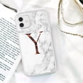 thumbnail image 1 of Funda de teléfono de moda con letra inicial AZ para iPhone 11 Pro Max 12 Pro X XR XS Max 8 7 Plus 12 Mini, funda suave con textura de mármol de lujo Tan Jianjun unisex, 1 of 2