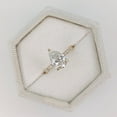 thumbnail image 5 of SOLITAIRE JEWELS 1.27ct Pear Moissanite Diamond Pave Accent Engagement Ring 14K White Gold, 5 of 6