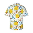 thumbnail image 3 of Daiia Ducks and Anchors Hawaiian Shirt for Men Gentle Cotton Regular Short Sleeve Casual-Medium, 3 of 9
