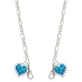 thumbnail image 1 of Silvertone Hot Blue Giraffe Print Heart Silvertone Face Mask Necklace, 1 of 2