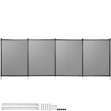 BENTISM Swimming Pool Security Fence Removable Pool Fence 4 x 12 ft for In-Ground