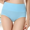 thumbnail image 5 of ibuvkizy Panties for Women Solid Color High Waist Briefs Lift The Hip Cotton Underpants,Women Panties,Womens Underwear, 5 of 6