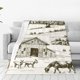 thumbnail image 1 of Fotbe Farm Animals 2 Manta de Franela Acolchonada con Estampado, Súper Suave y Esponjosa, Extra Grande para Sofá, Cama, Uso Todo el Año-40"x30", 1 of 7