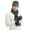 Dark Gray, variant on Winter Hats for Men Women Unisex 3-Piece Set with Beanie Scarf and Touchscreen Gloves, Thick Warm Thermal Marled Knit Skull Cap with Letter Label Cold Weather Gear for Chilly Morning Commute Apparel
