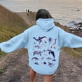 thumbnail image 2 of XIAONU Hoodies For Women Ocean World Print Hooded Sweatshirt With Pocket Comfortable Pullover Hoodie For Daily Wear, 2 of 4