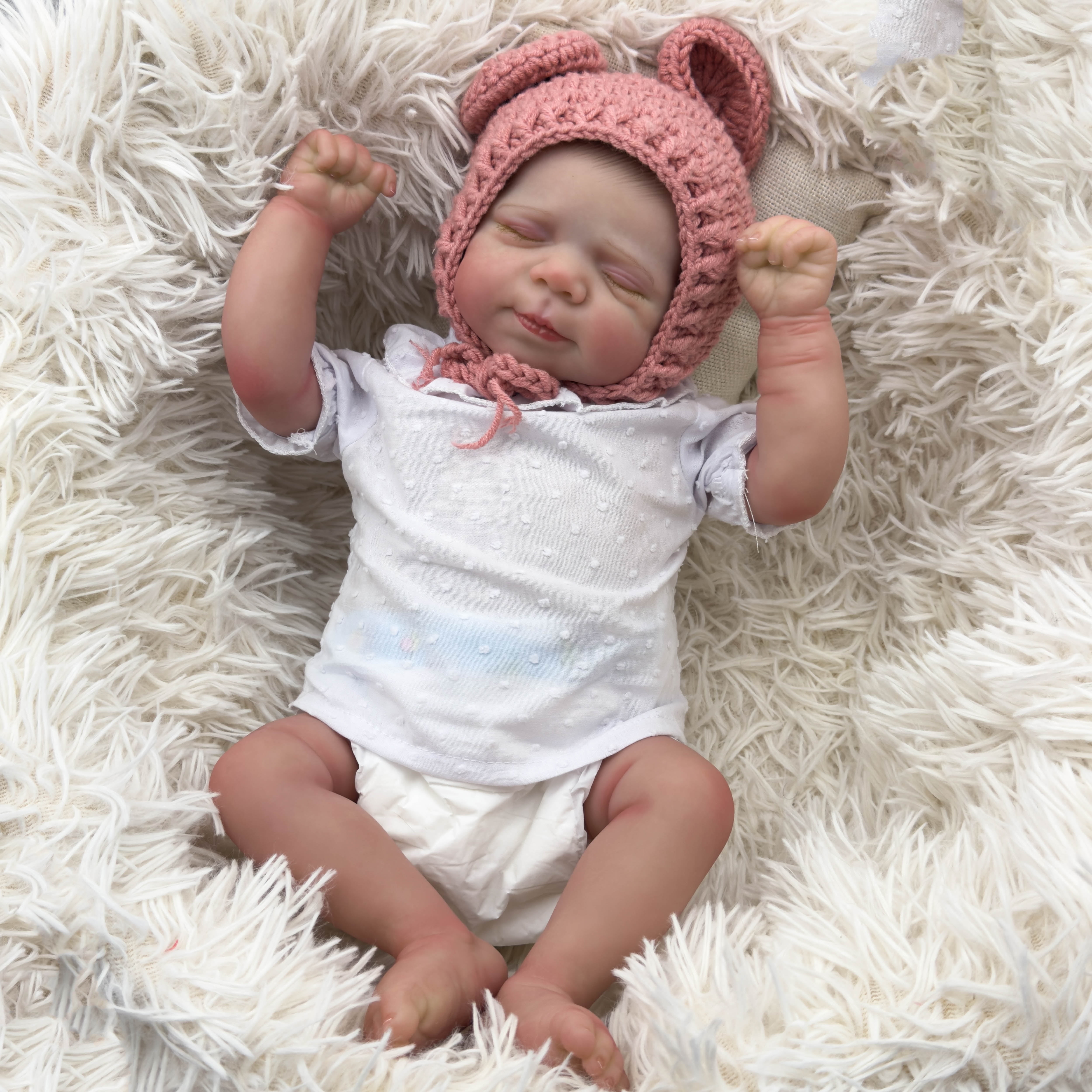Realistic Reborn Baby Dolls-18 Inch Real Life Baby Dolls Girl Lifelike Baby Doll with Accessories for 3+ Years Old (Brown)