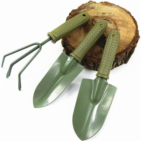 Ensemble d'Outils de Jardinage en Quatre Pièces Pelle de Plantation en Pot Houe Râteau Pelle à Fleurs