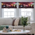 thumbnail image 4 of LALILO Kitchen Curtain Valance Chinese Mid Autumn Rod Pocket Window Curtain 52"x 18" Set of 2, 4 of 5