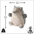 thumbnail image 5 of Happy the Hedgehog Door Stopper, Chubby, Gray, Beige, Furry, Embroidery Smile and Eyes, Paw Details, Plush Covered, Polyester, Sand Filling, 8 3/4 Diameter x 9 1/2 Inches Tall, Weighted 2 Pounds, 5 of 5