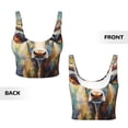 thumbnail image 5 of Lsque Oil Painting Flower Cow Printed Women'S Sports Bra, Compression, Moisture Wicking, High-Impact Sports Bra For Women,Supportive sports bra-Large, 5 of 9