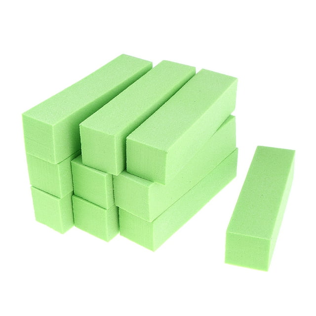 Herramientas de manicura shamjiam bloque de tampón pulidor de uñas rectangur Verde 10 piezas