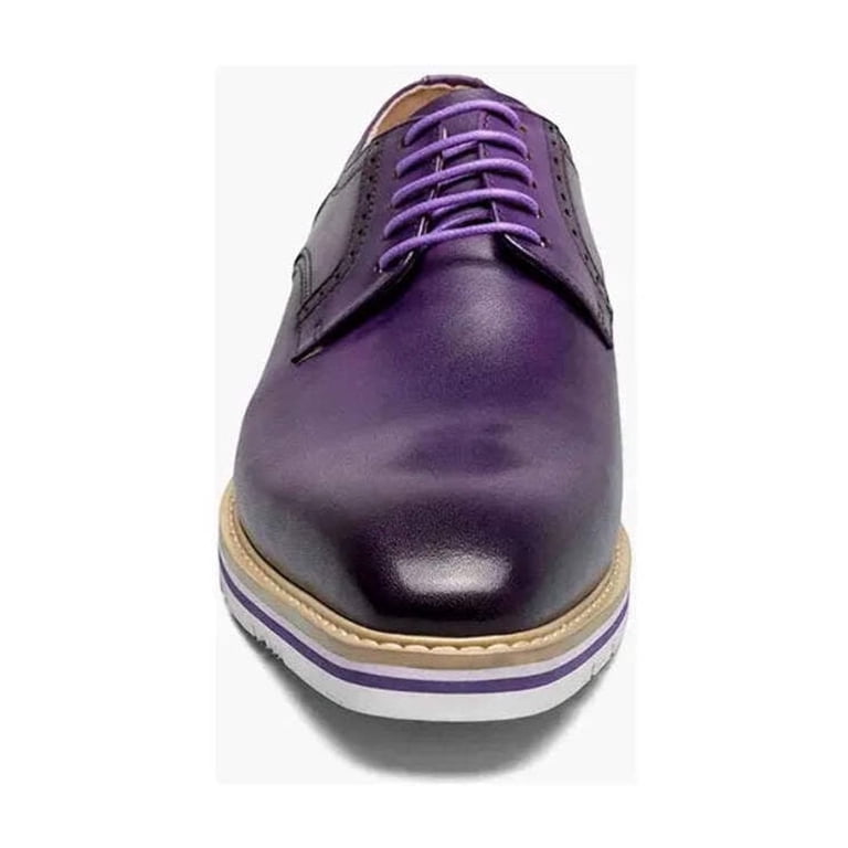 Stacy Adams Barringer Plain Toe Oxford Walking Shoes Purple  display picture 3