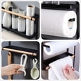 thumbnail image 4 of Hanging Shelf Shelf Fridge Storage with Suction Cups Spice Rack Shelf Wall Mounted Kitchen Storage Herb Freestanding Spice Shelf(Black), 4 of 5