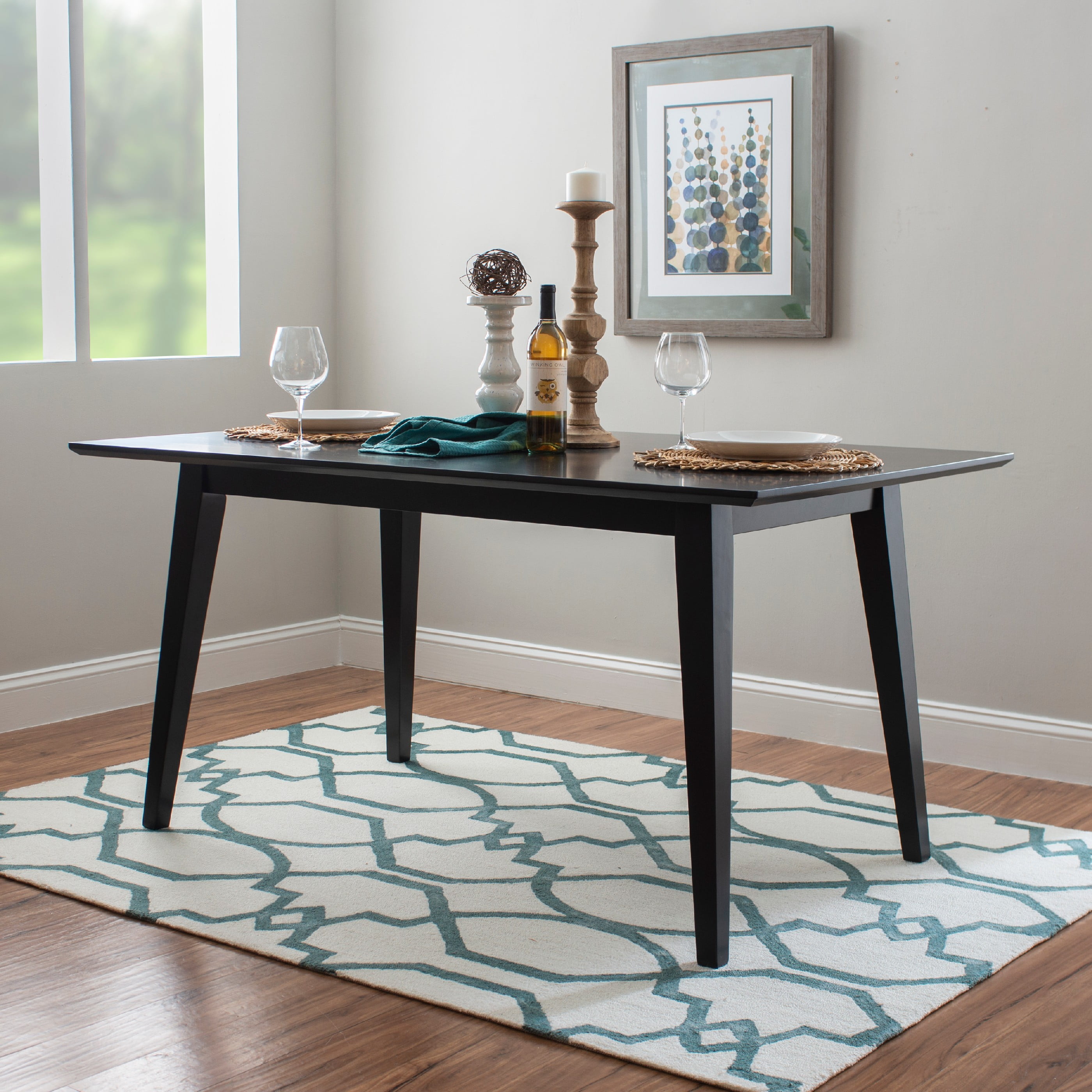 Powell Crawford Indoor Dining Table, Black