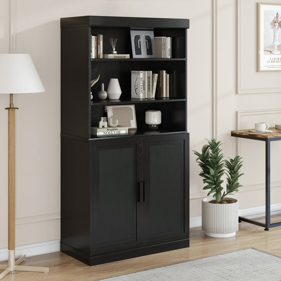 MAYEERTY Entryway Storage Cabinet Wood Accent Cabinet for Living Room,Brown