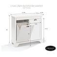 thumbnail image 4 of Crosley Furniture Lydia Wood Laundry Hamper, White, 4 of 10