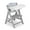 Grey, variant on hauck Alpha+ Grow Along Wooden High Chair w/White Tray & Grey Cushion