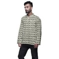 thumbnail image 2 of Atasi Mandarin Collar Printed Cotton Traditional Kurta For Men Casual Shirt, 2 of 5