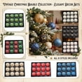 thumbnail image 2 of Christmas Tree Ornaments Black and Gold Embossed Baubles 12 Pack Vintage Style Hanging Balls for Holiday Indoor Home Party Decor, 2 of 6