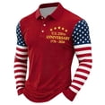 thumbnail image 4 of Polo Shirts for Men Long Sleeve Shirt Outdoor Mens Pullover Streetwear for Us.250 Years Tops, 4 of 4