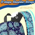 thumbnail image 5 of Paisley and Floral Blue Pattern 17" Waterproof Oxford School Backpacks for Teens, S-Shape Padded Straps, for School, Travel, Hiking, Camping, 5 of 5