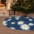 thumbnail image 6 of Picia Daisies Flowers Print Christmas Tree Skirt , Christmas Tree Skirt Ornaments for Merry Christmas Holiday Party Decorations Indoor Outdoor-30", 6 of 7