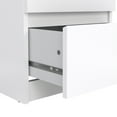 thumbnail image 4 of Tvilum Scottsdale 2 Drawer Bedroom Nightstand for Adults, White High Gloss, 4 of 11