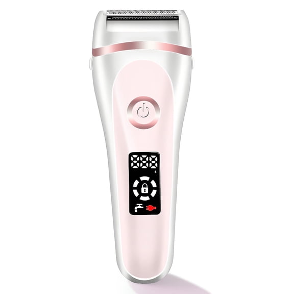 Rirool Electric Shaver for Women, Wet & Dry Rechargeable Lady Shaver, Cordless Body Hair Remover for Legs, Underarms & Bikini Trimmer with LED Display