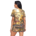 thumbnail image 2 of Women Pajama Sets Short Sleeve Sweatshirts Autumn's Bounty Casual Tops and Shorts, 2 of 7
